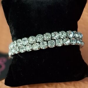 Elegant Silver Crystal Bracelet